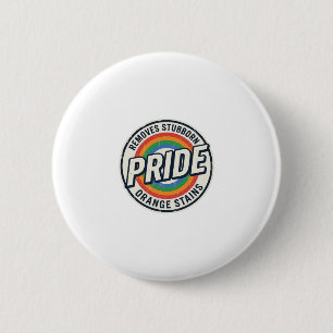Vintage Pride Protest Rainbow Badge Vector Design_ Button