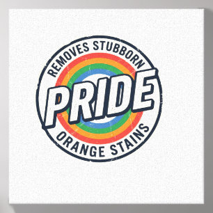 Vintage Pride Protest Rainbow Badge Vector Design_ Canvas Photo Tile