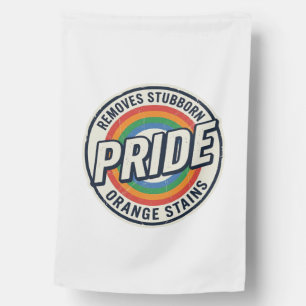 Vintage Pride Protest Rainbow Badge Vector Design_ House Flag