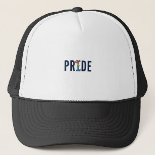 Vintage Pride Rainbow Lettering T-Shirt Design_1 Trucker Hat