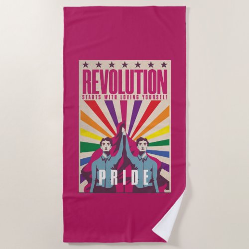 Vintage Pride Revolution Beach Towel