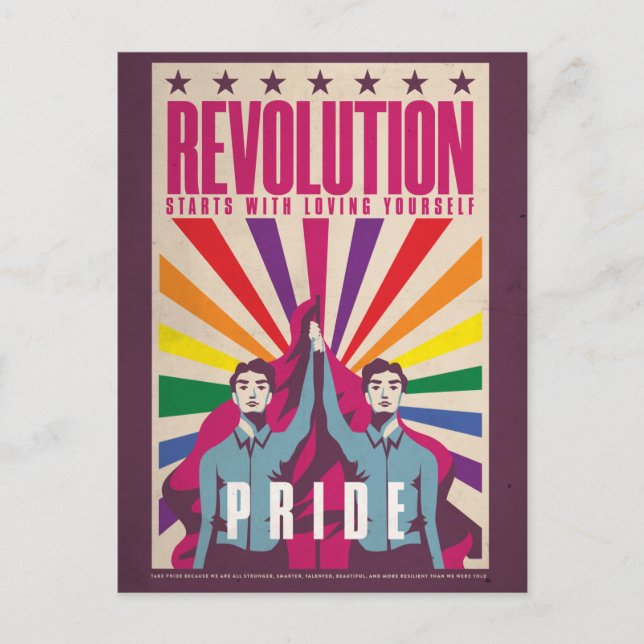Vintage Pride Revolution Postcard (Front)