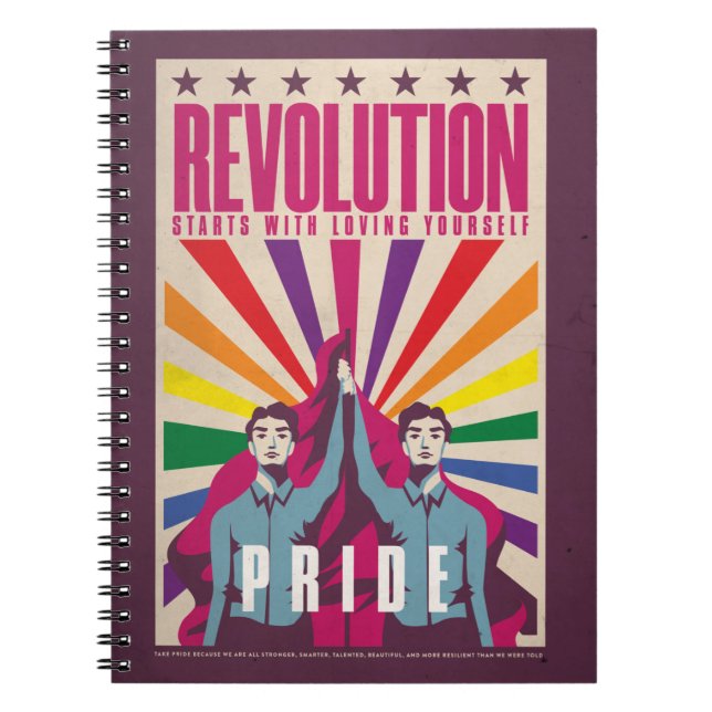 Vintage Pride Revolution Spiral Notebook (Front)