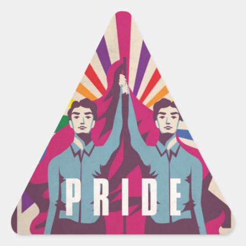 Vintage Pride Revolution Triangle Stickers