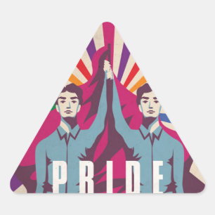Vintage Pride Revolution Triangle Stickers