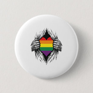 Vintage Pride Torn Shirt Vector Design_1 Button