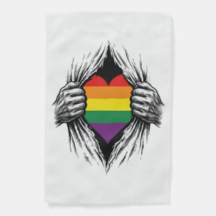 Vintage Pride Torn Shirt Vector Design_1 Garden Flag