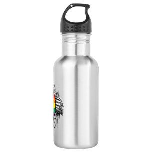Vintage Pride Torn Shirt Vector Design_1 Stainless Steel Water Bottle