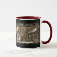 Vintage Primitive Christmas Mug