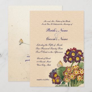 Vintage Primrose Wedding Invitation