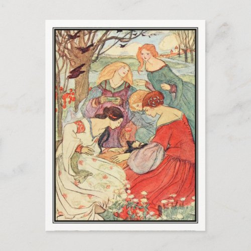 Vintage Prince and Maidens by Florence Harrison Postcard