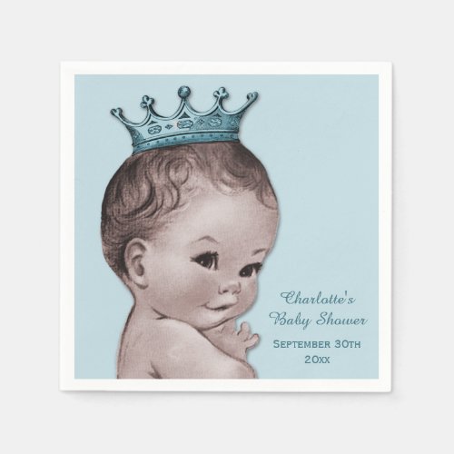 Vintage Prince Baby Shower Personalized Napkins