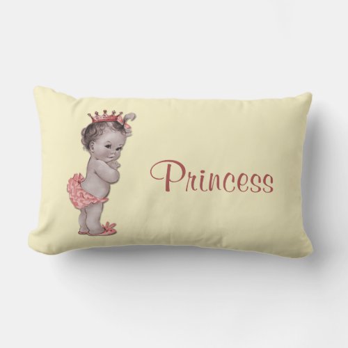Vintage Princess Baby Lumbar Pillow