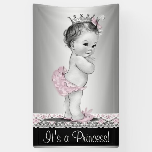Vintage Princess Baby Shower Banner