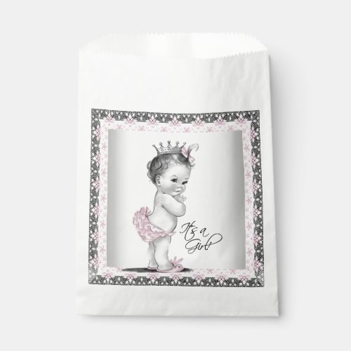 Vintage Princess Baby Shower Favor Bag