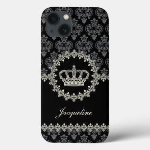 Vintage Princess Damask Crown iPhone 13 Case