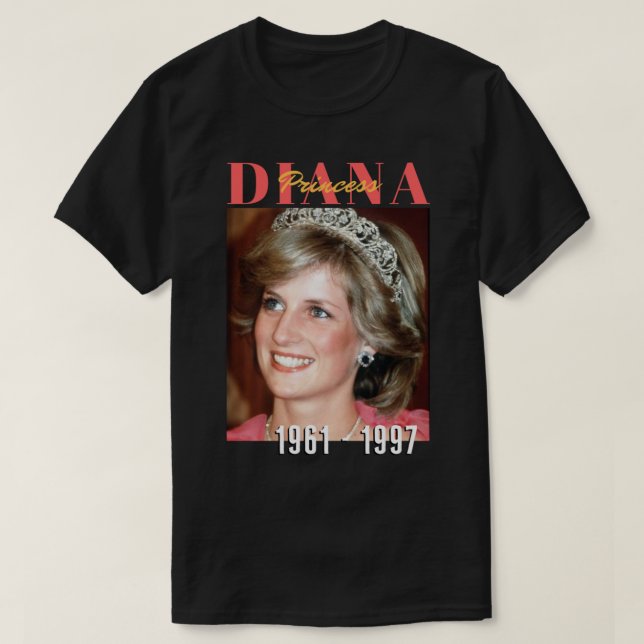 Vintage Princess Di Premium  T-Shirt (Design Front)