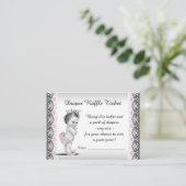 Vintage Princess Diaper Raffle Ticket Enclosure Card (Standing Front)