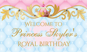 princess birthday banners signs zazzle