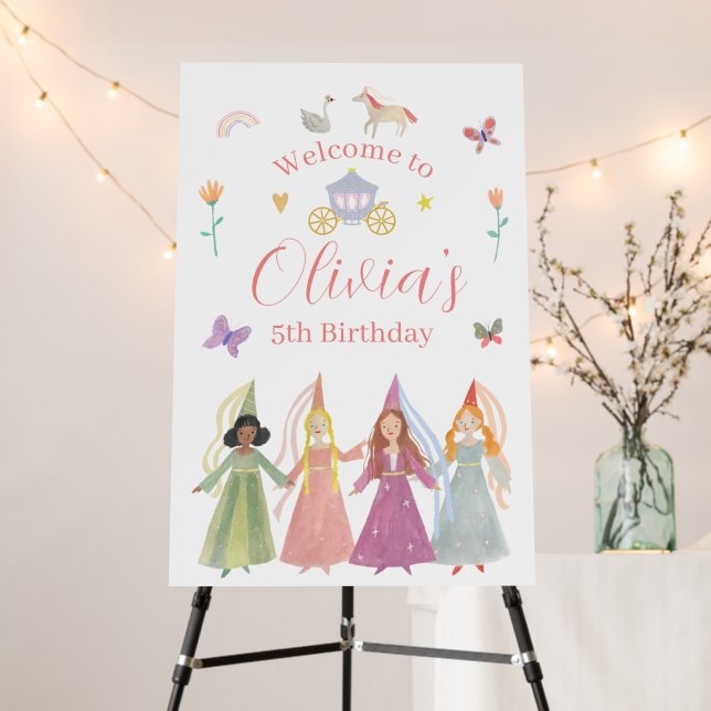 Vintage Princess Party Sign (In Situ (Stand))
