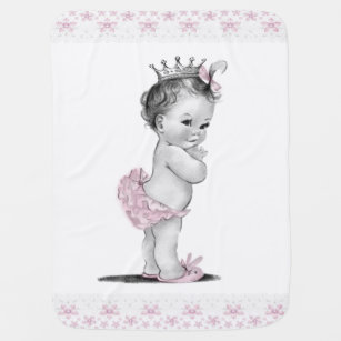 Vintage Princess Receiving Blanket