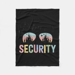 Vintage Princess Security Protection Matching Fami Fleece Blanket