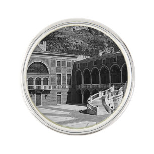 Vintage Principality Monaco palace courtyard Lapel Pin