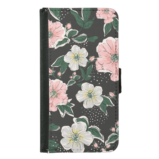 Vintage print: abstract pattern samsung galaxy wallet case (Front)