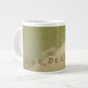 Vintage Print Mug,bone china, bY #Mmetropolim Giant Coffee Mug