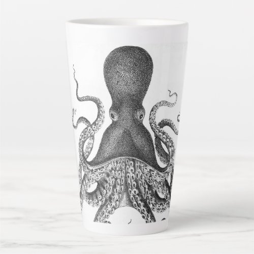 Vintage Print Octopus Latte Mug