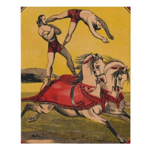 Vintage Print Of Bareback Riders Perfoming Stunts
