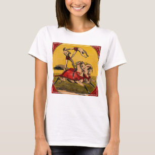 Vintage Print Of Bareback Riders Perfoming Stunts T-Shirt