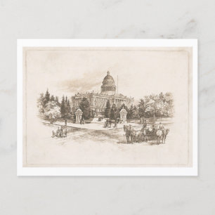 Vintage Print of State Capitol in California Postcard
