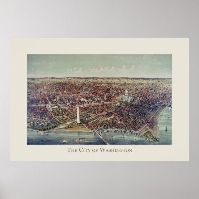 Vintage Print of Washington, D.C. (Front)
