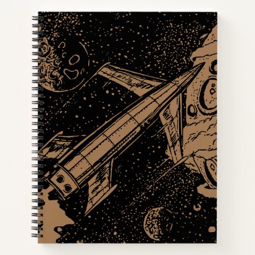 Vintage Print Space Exploration Bullet Journal