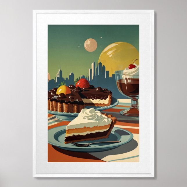 Vintage Print, Value Poster Paper (Matte) (Framed Front)