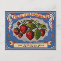 Vintage Produce Crate Label Postcard