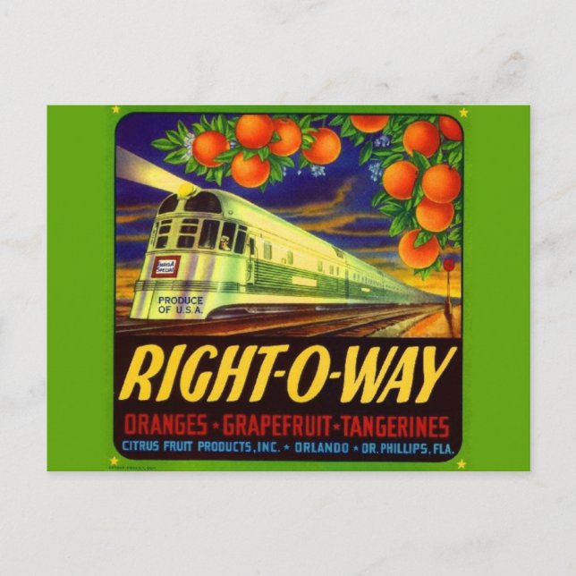 Vintage Produce Crate Label Postcard (Front)