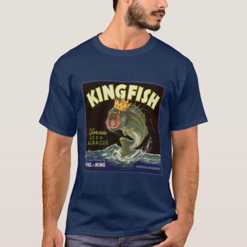 Vintage Product Can Label Art, Kingfish Asparagus