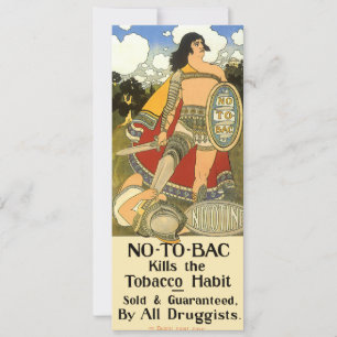 Vintage Product Label Art, No To Bac, Quit Smoking