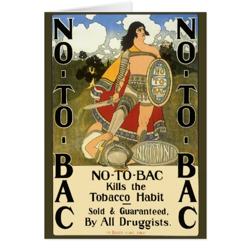 Vintage Product Label Art No To Bac Quit Smoking