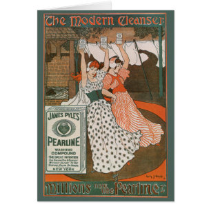 Vintage Product Label Art Pearline Modern Cleanser