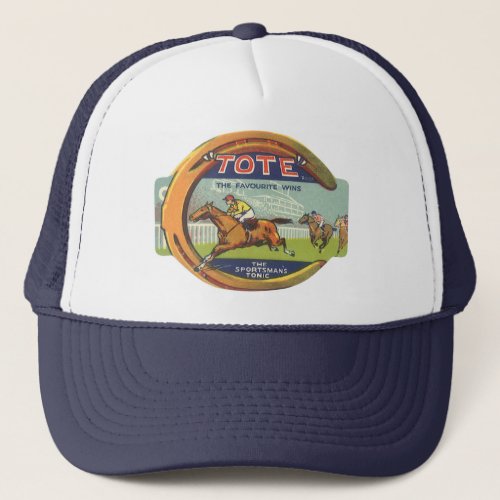 Vintage Product Label Art Tote Sportsmans Tonic Trucker Hat
