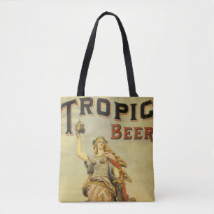 Vintage Product Label Art, Tropic Beer Gladiator Tote Bag