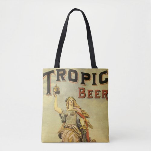 Vintage Product Label Art Tropic Beer Gladiator Tote Bag