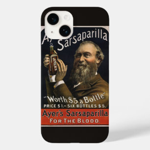 Vintage Product Label, Ayer's Sarsaparilla Drink Case-Mate iPhone 14 Case