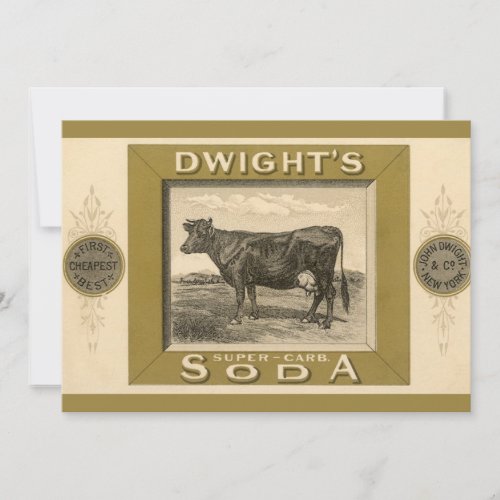 Vintage Product Label Dwights Bicarbonated Soda