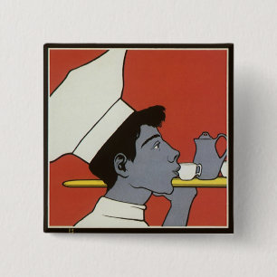 Vintage Product Label, Russian Hot Chocolate Kakao Pinback Button