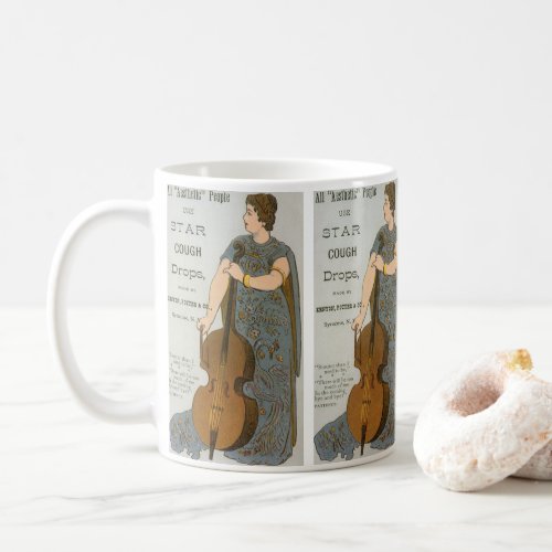Vintage Product Label Star Cough Drops with Cello Coffee Mug