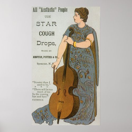 Vintage Product Label Star Cough Drops with Cello Poster